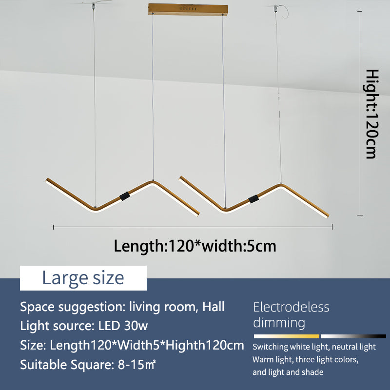 MINIMALISM GOLD/BLACK FINISHED MODERN LED CHANDELIER FOR DINING ROOM KITCHEN ROOM HANGING CHANDELIER FIXTURE