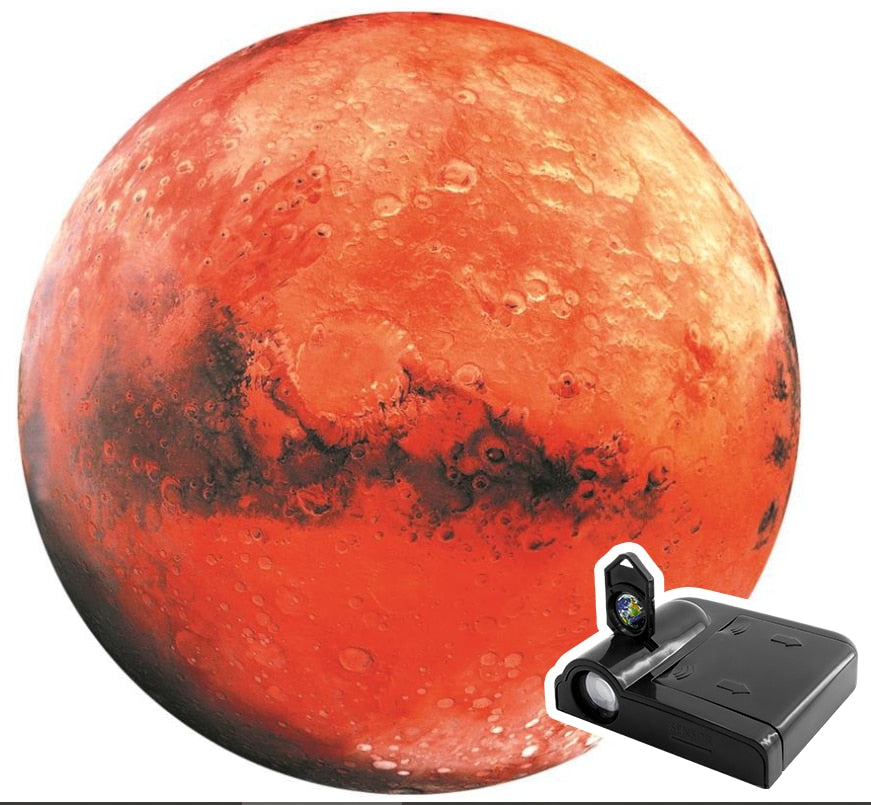 Aurora Moon Galaxy Projection Lamp Creative Background Atmosphere Night Light Earth Projector Photography Lamp for Birthday Gift