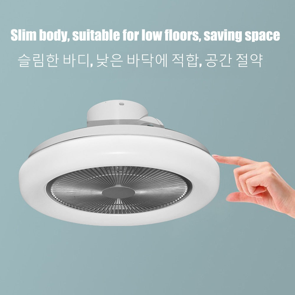 46CM Ceiling Fan With Led Light And Remote Control Ultra Thin Ceiling Lamp Silent Fan 5 Blades Wind Circulator For Home Bedroom