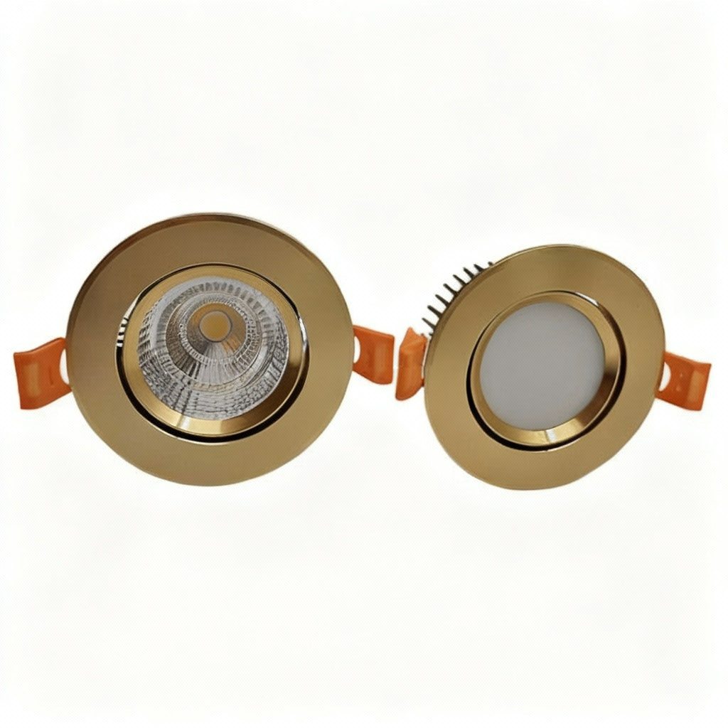 Golden Dimmable AC90V-260V 5W7W9W12W15W18W20W LED Downlights Shoot light COB Recessed Ceiling Lamps Spot Lights illumination Bulb