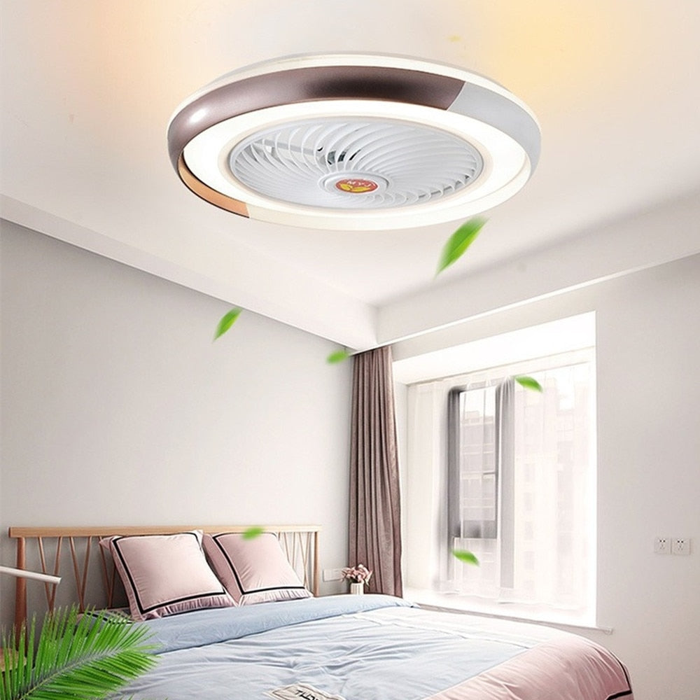 Postmodern led ceiling fan lamp, remote control lighting, intelligent ceiling fan, remote control lamp / bedroom, restaurant