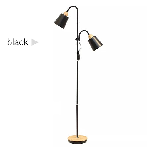 Nordic modern solid wood&cotton fabric lampshade floor lamp E27 220V coffee table floor lamp for living room bedroom hotel room