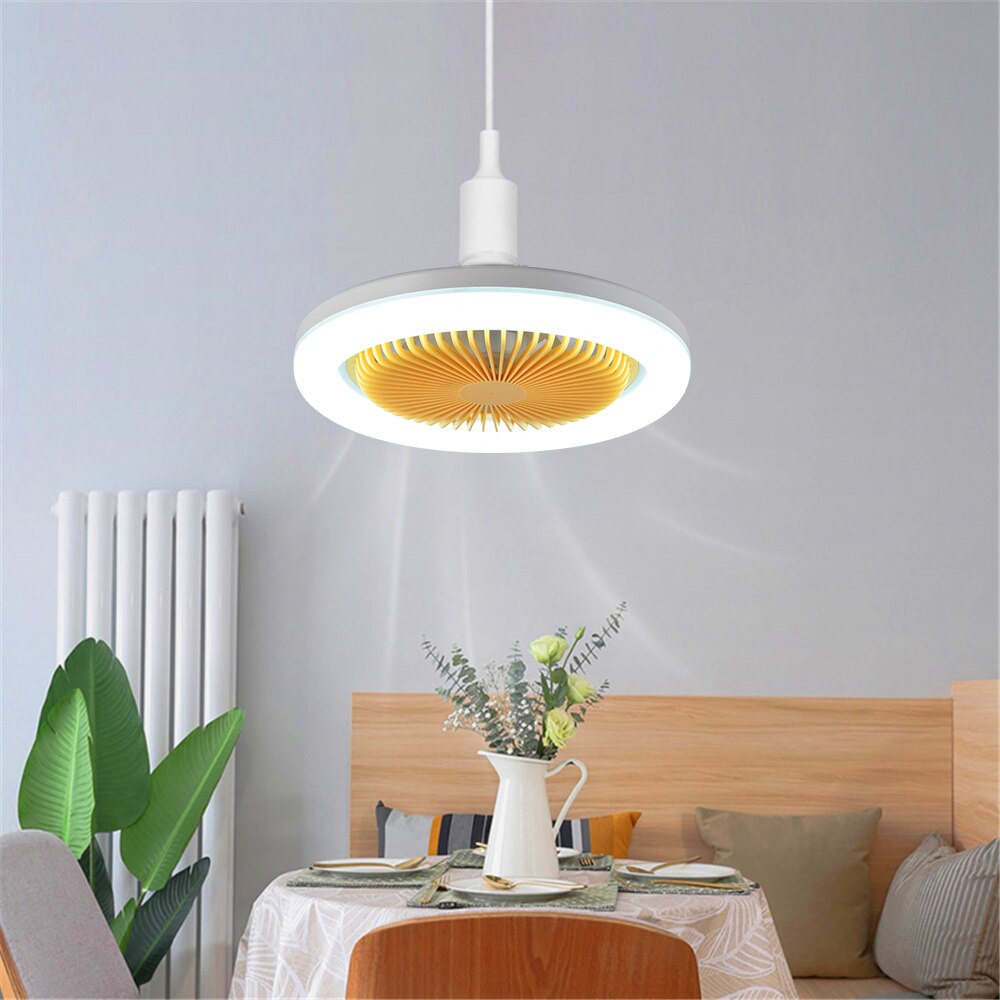 NEW LED Ceiling Fan Modern Lamp White Light 26cm for Bedroom Decoration Lighting Ceiling Fan with Lights Good Sleep AC85-265V