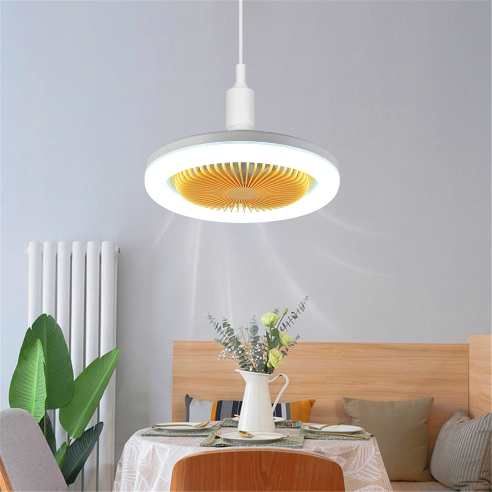 NEW LED Ceiling Fan Modern Lamp White Light 26cm for Bedroom Decoration Lighting Ceiling Fan with Lights Good Sleep AC85-265V