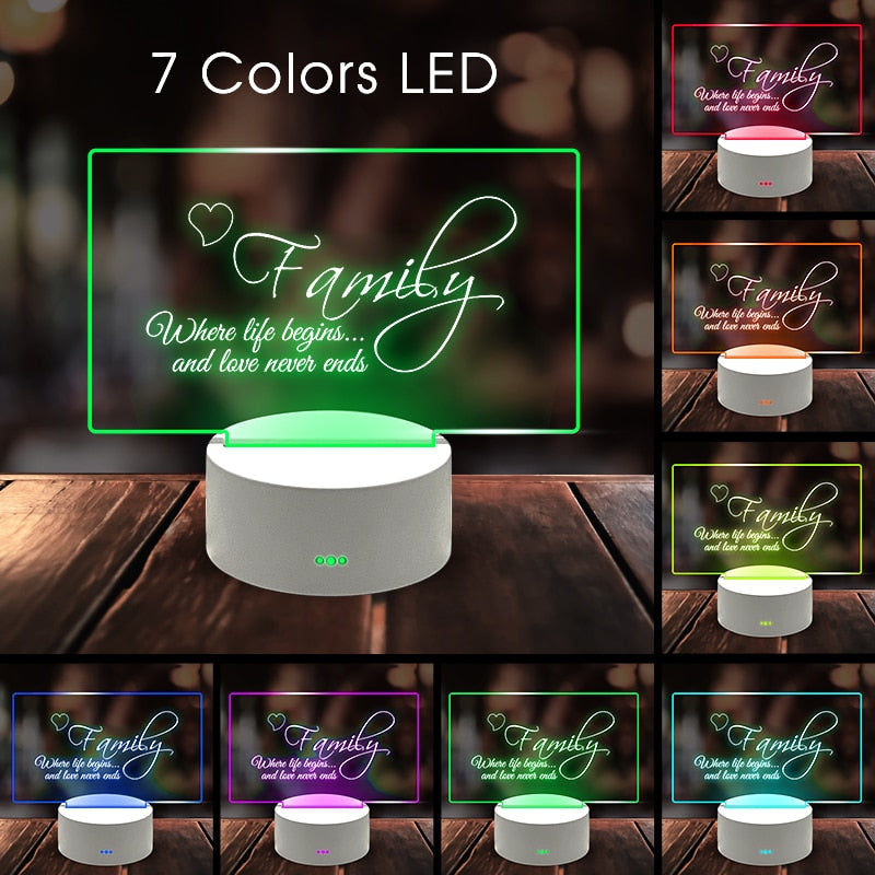 Note Board Creative Led Night Light USB Message Board Holiday Light With Pen Gift For Children Girlfriend Decoration Night Lamp