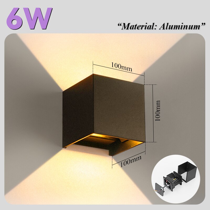 LED Wall Light Home Decorative Lamp Veranda Outdoors Porch Interior Lamps Bedroom Lustre Lighting Fixtures Exterior Wall Lights