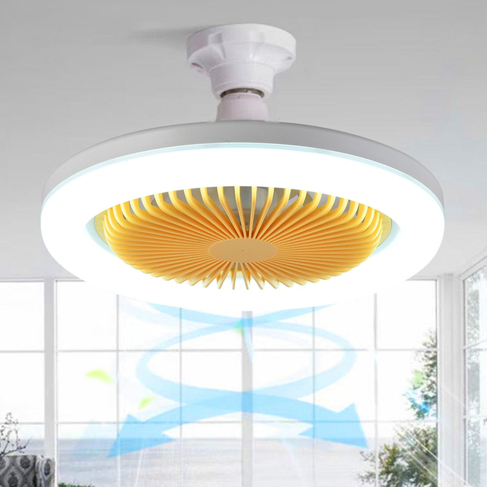 30W LED Fan Light E27 Bulb Universal AC85V-265V Ceiling Lamp 2 in 1 Creative Lighting Fan Lamp For Bedroom Study Night Market