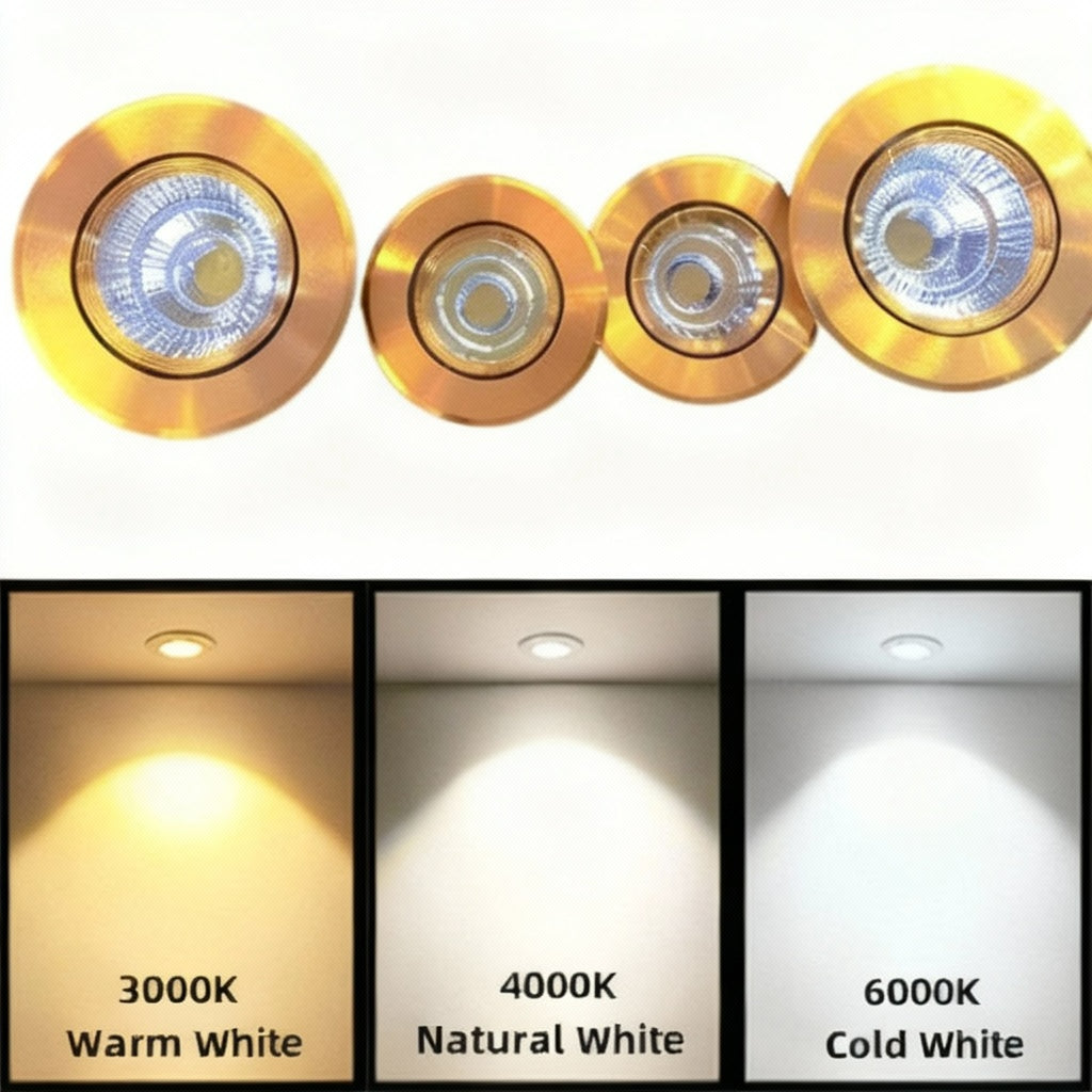 Golden Dimmable AC90V-260V 5W7W9W12W15W18W20W LED Downlights Shoot light COB Recessed Ceiling Lamps Spot Lights illumination Bulb