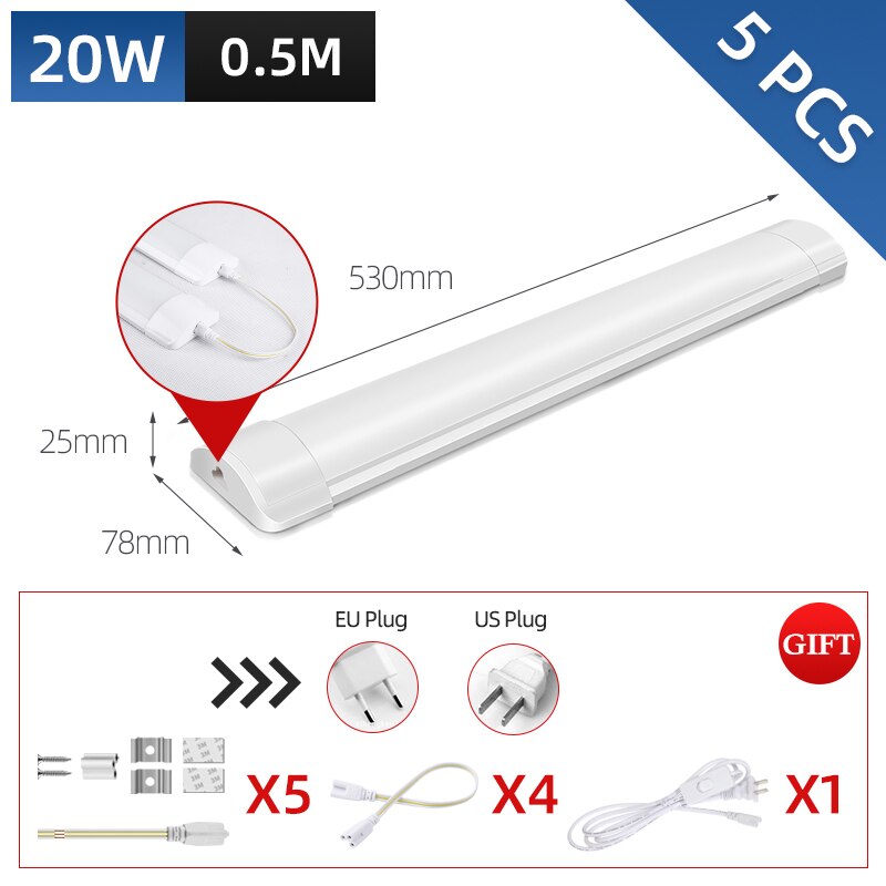 Led Lamps 10W 20W Ceiling Lamp for Living Room Decoration Wall Lights Led Light Bar for The Garage Lighting Kitchen Lamp 220v