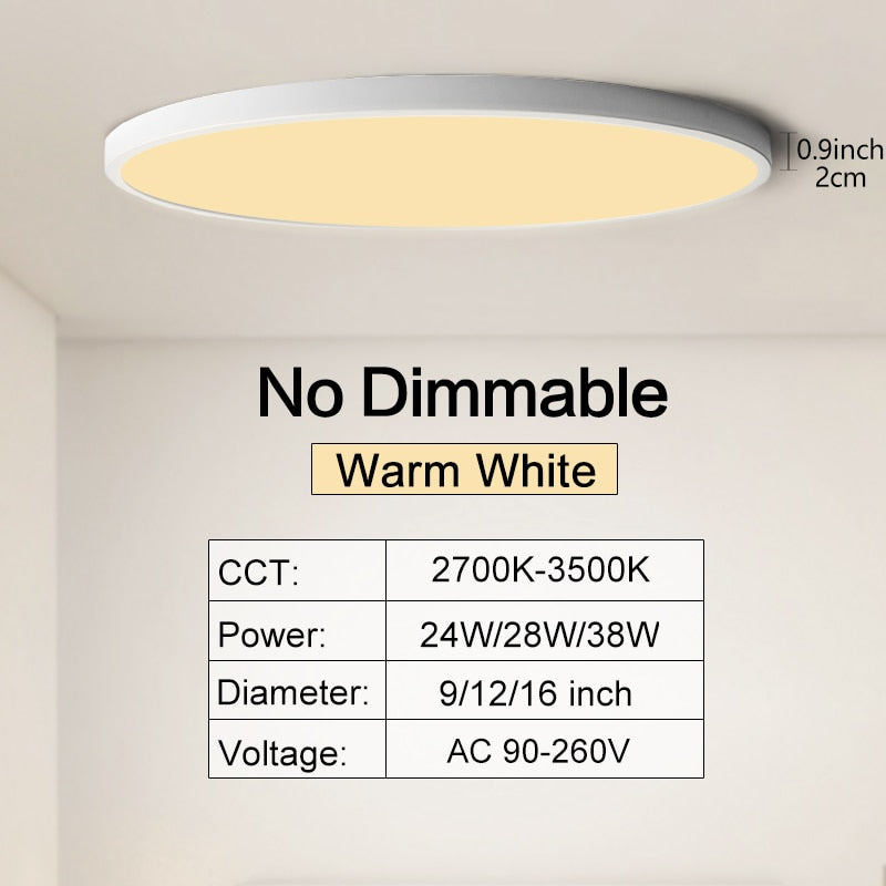 Ultra-thin Dimmable LED Ceiling Panel light Smart APP/Remote Control