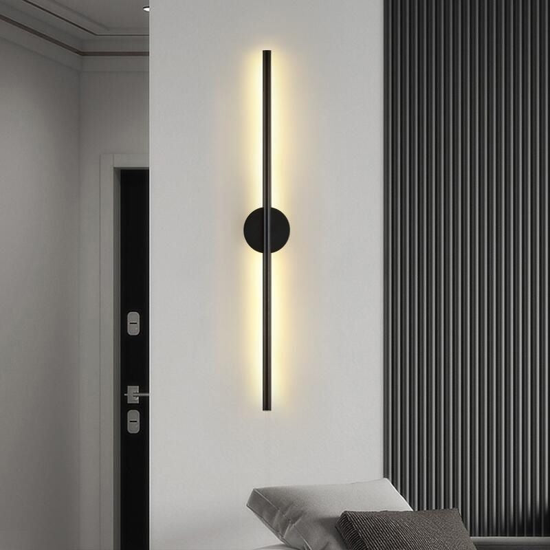 Nordic Strip LED Wall Lights Aluminum Wall Lamp Living Room Sofa Background Wall Decor Lamps Bedroom Bedside Lighting Fixtures