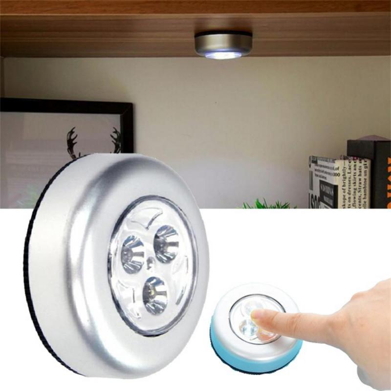 Mini LED Touch Control Night Light Wardrobe Bedroom Stairs Kitchen Wireless LED Cabinet Light Battery Powered Closet Wall Light