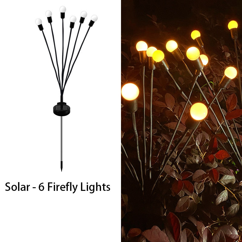 LED Light Outdoor Solar firefly lamp Waterproof Garden Home Camping Exterior Decoration Motion Sensor floor lamp