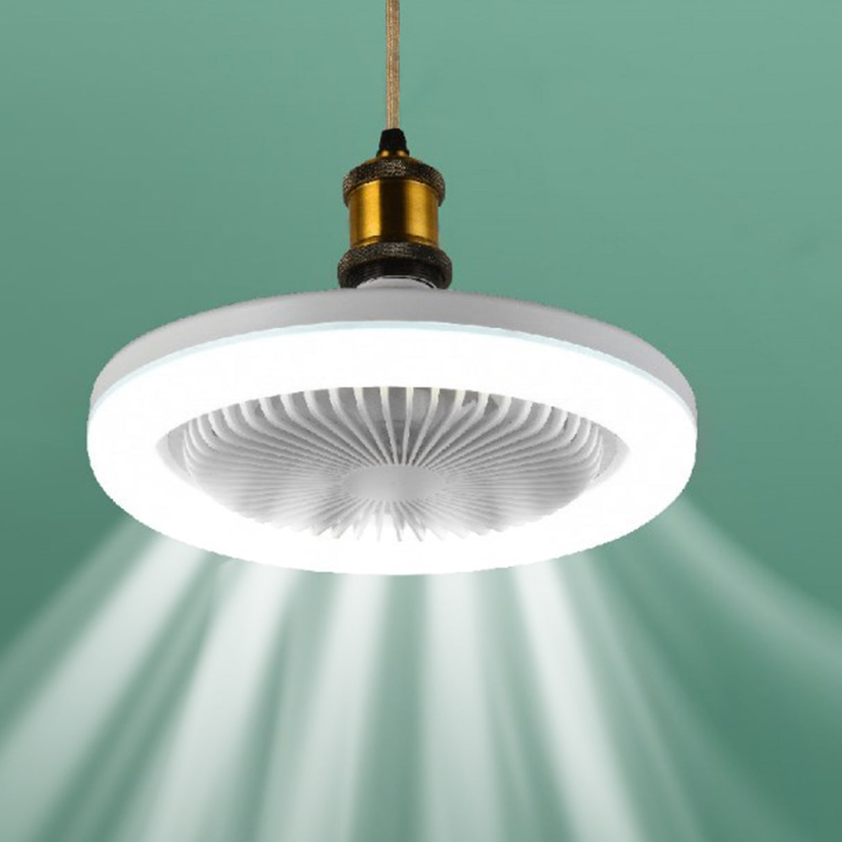 White Ceiling Fan With Light 30W LED Light Flush Mount Ceiling Fan For Indoors 3-Level Light Wind Speed With Durable Blades