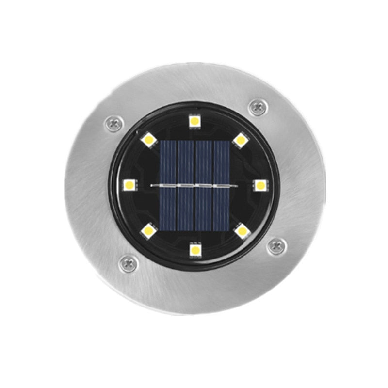 8/16 LED Solar Lawn Yard Buried Solar Lights Solar Garden Light Waterproof Outdoor Lantern PathWay Floor Under Ground Spot Lamp