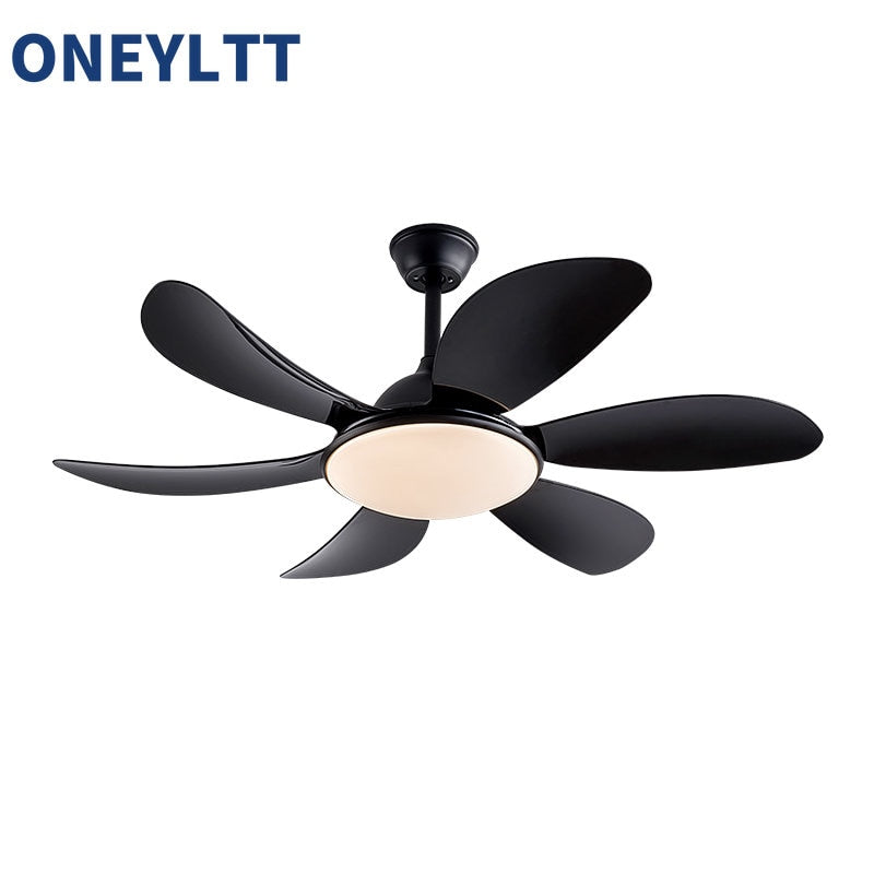 Strong wind household living room fan light bedroom dining room simple ceiling fan light variable frequency silent fan light