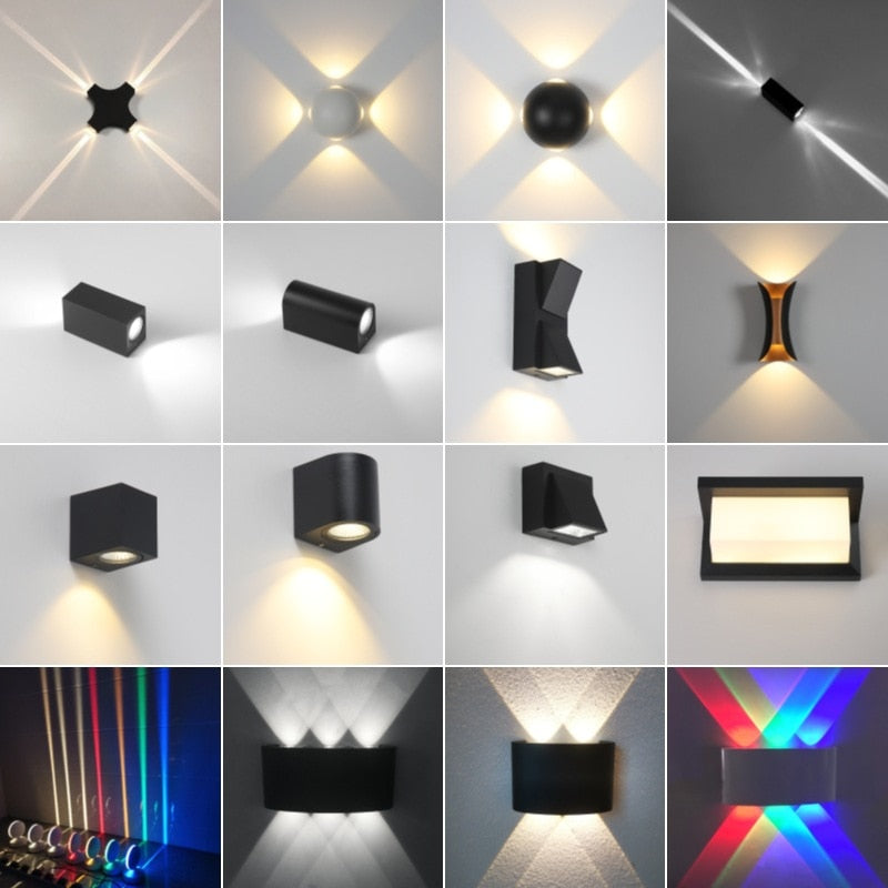 LED Outdoor wall lamp, balcony column, wall washing lamp, courtyard wall lamp, aluminum led outdoor waterproof wall lamp