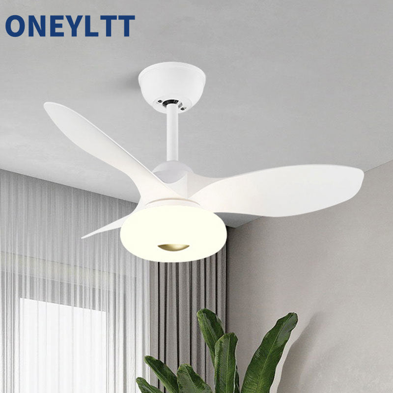 New Nordic bedroom fan light ultra-thin frequency conversion mute restaurant ceiling fan light children's room bedroom fan lamp