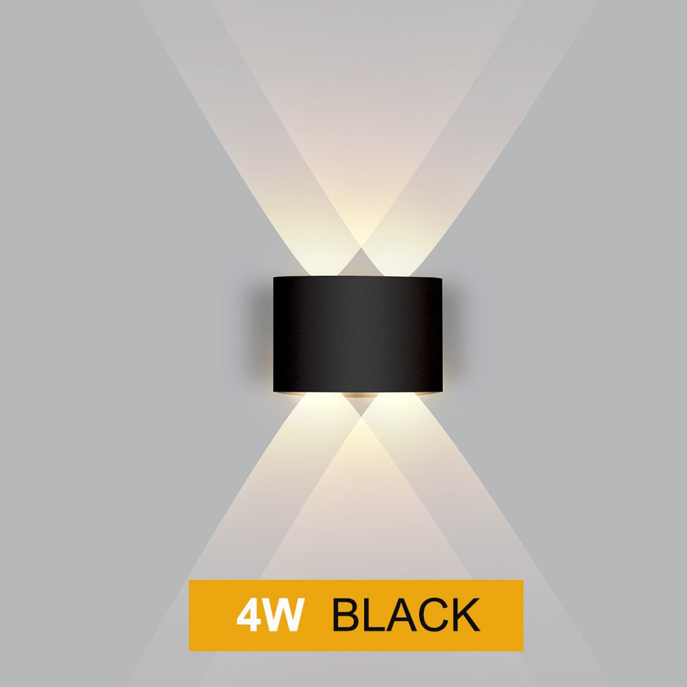 IP65 LED Wall Lamp Outdoor Waterproof Garden Lighting Aluminum AC86-265 Indoor Bedroom Living Room Stairs Hallway Wall Light
