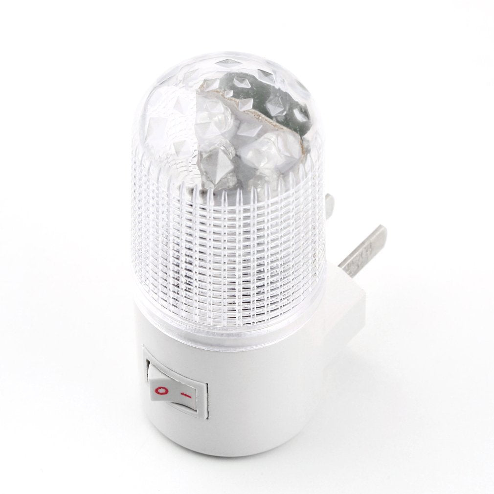 1W 6 LED 110V With US Plug Energy Saving Household Night Lamp Warm Light Wall Mounting Bedroom Soft Night Light Lamp