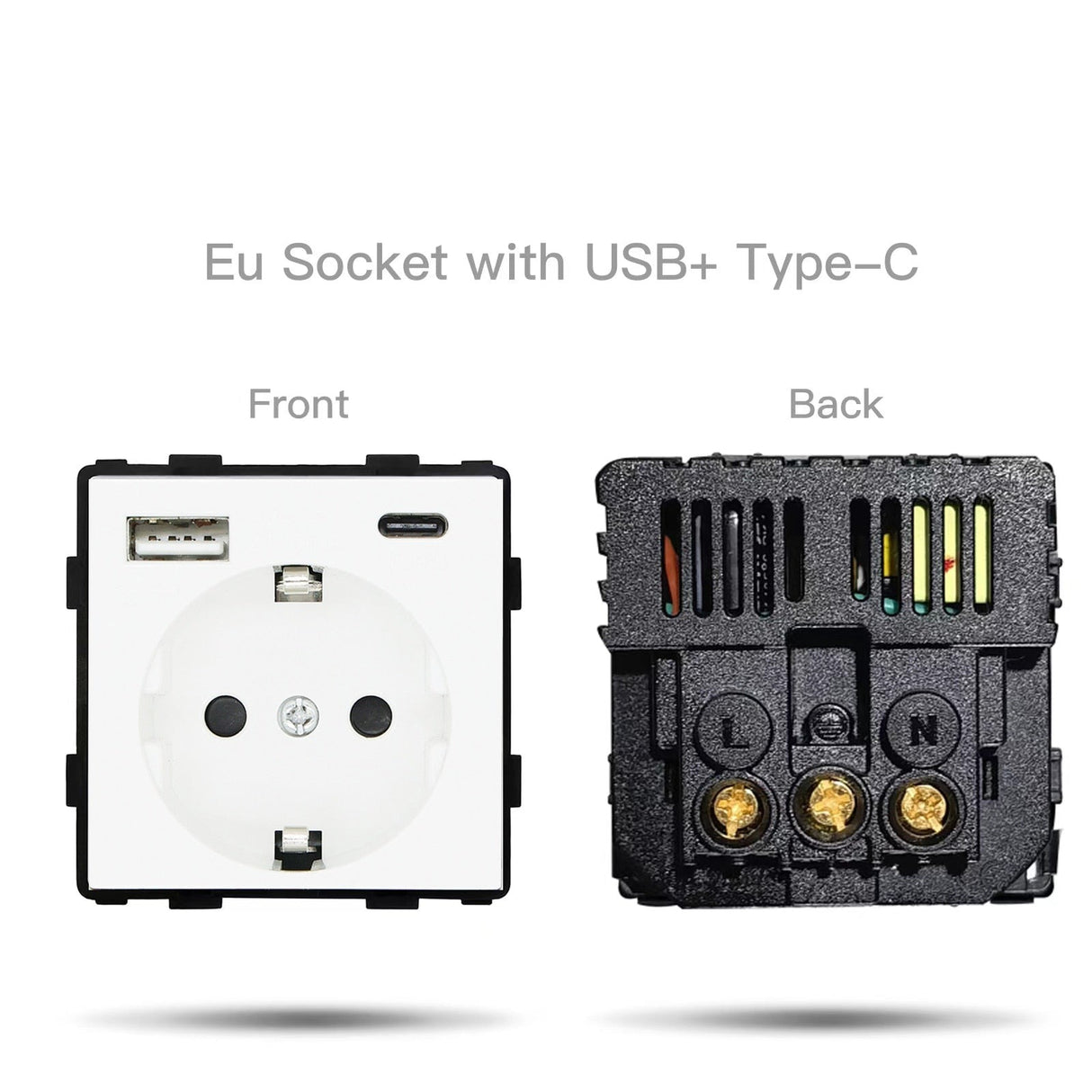 Wall Light Switches Glass Panel Parts White USB Sockets Function Parts DIY EU CAT5 TV Sockets Power Outlet Parts