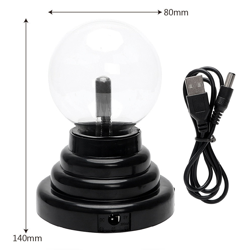 Novelty Plasma Ball Light Touch Lamp Christmas Kids Decor Gift Magic Electrostatic Lightning Ball Air Purification Lamp