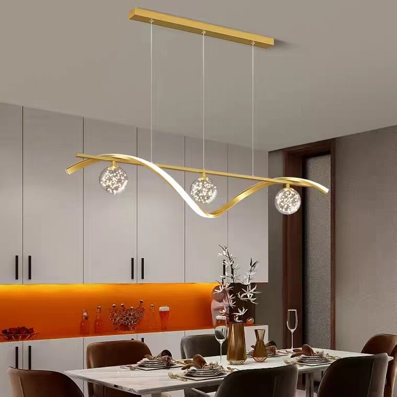 Nordic LED Chandelier Glass Ball Pendant Lights for Living Room Dining Room Novelty Kitchen Lamp Home Decor Lighting