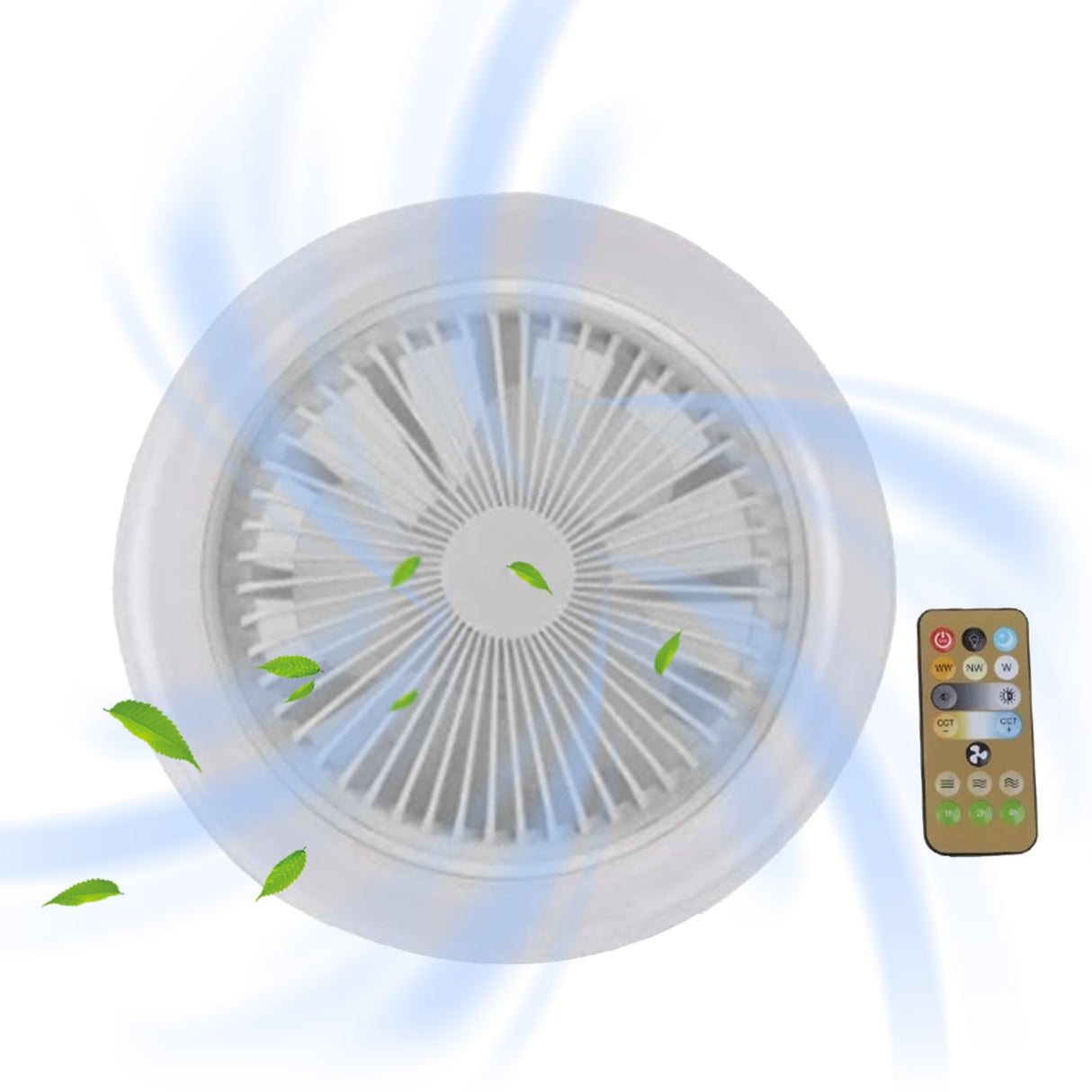 30W Ceiling Fan With Integrated Lights E27 Remote Ceiling Lighting Bedroom Living Room Switch Control 2400LM Home Lamps AC86-25V