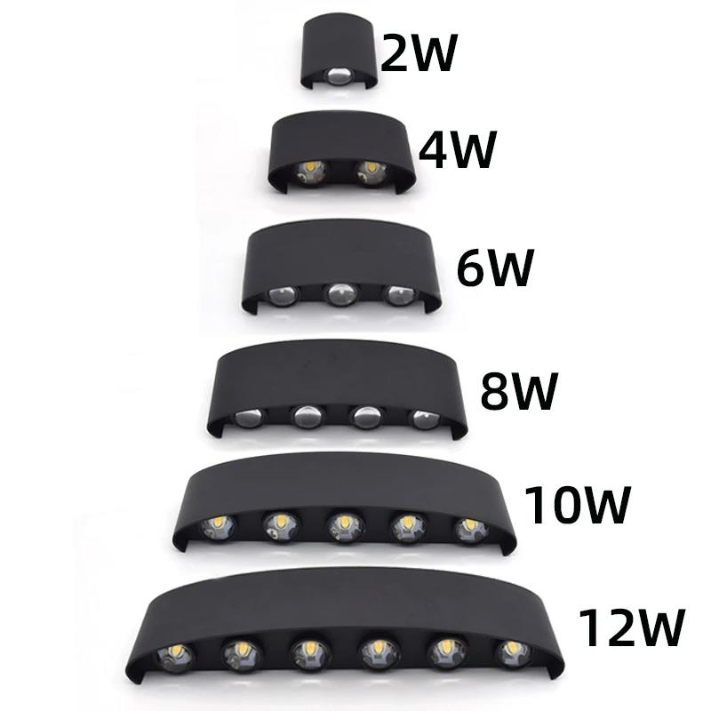 IP65 LED Wall Lamp Outdoor Waterproof Garden Lighting Aluminum AC86-265 Indoor Bedroom Living Room Stairs Hallway Wall Light