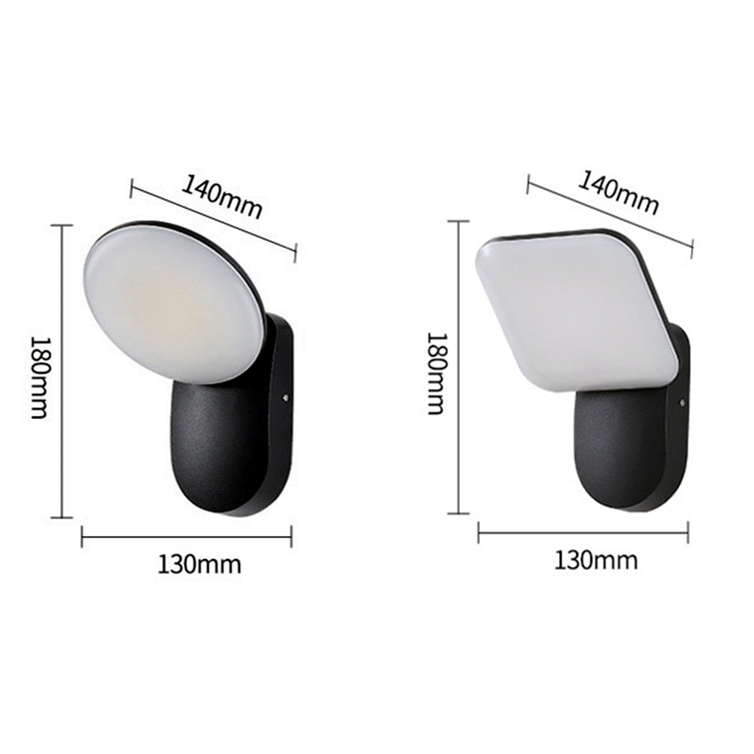 LED Wall Light IP65 Waterproof Outdoor Garden Fence Entrance Porch Exterior Wall Corridor Balcony Lighting With Motion Sensor