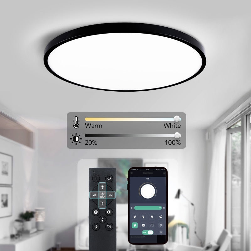 Ultra-thin Dimmable LED Ceiling Panel light Smart APP/Remote Control