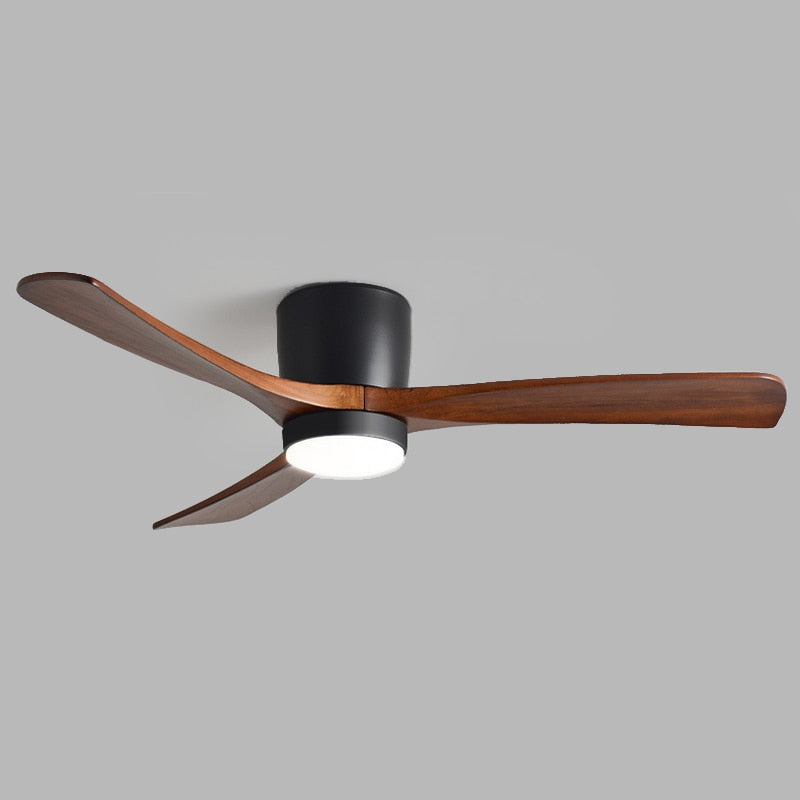 48.52inch modern led wood ceiling fan with remote control fans chandelier decorative ceiling fan with light