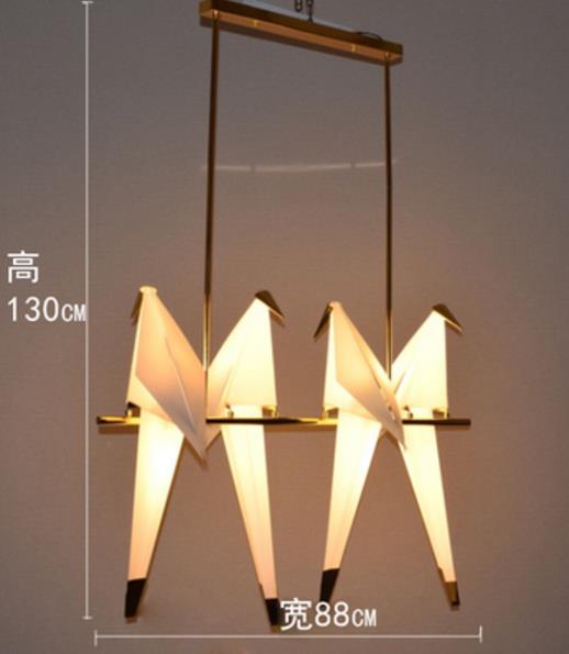 Art Deco Bird Paper Floor lamp Bedroom Studio living room lamp stand origami light Study Bedside Reading table gold floor lamp