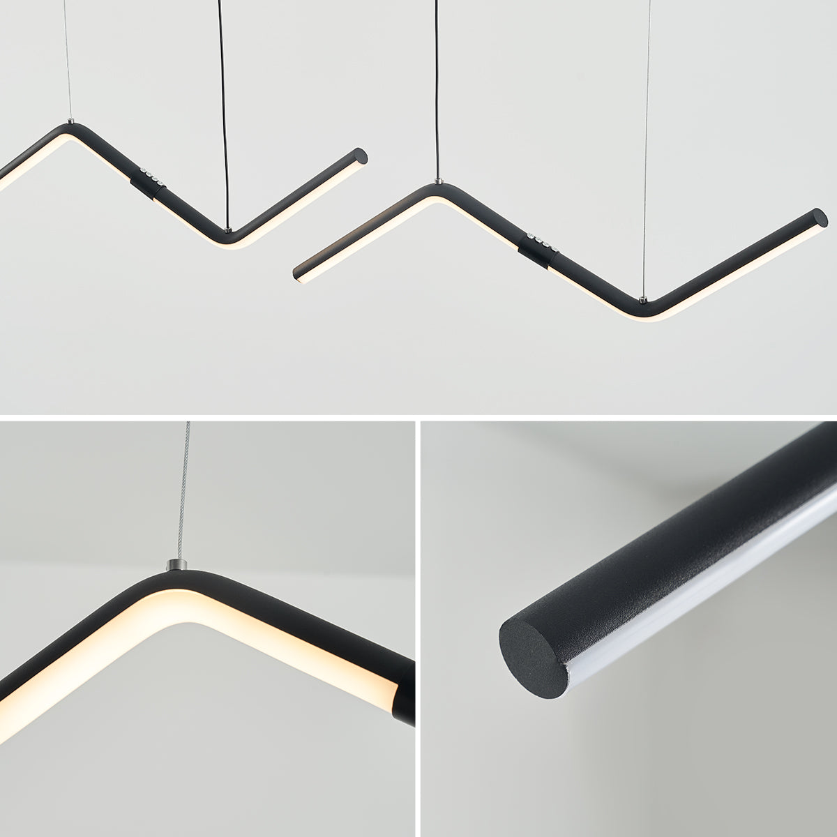 MINIMALISM GOLD/BLACK FINISHED MODERN LED CHANDELIER FOR DINING ROOM KITCHEN ROOM HANGING CHANDELIER FIXTURE