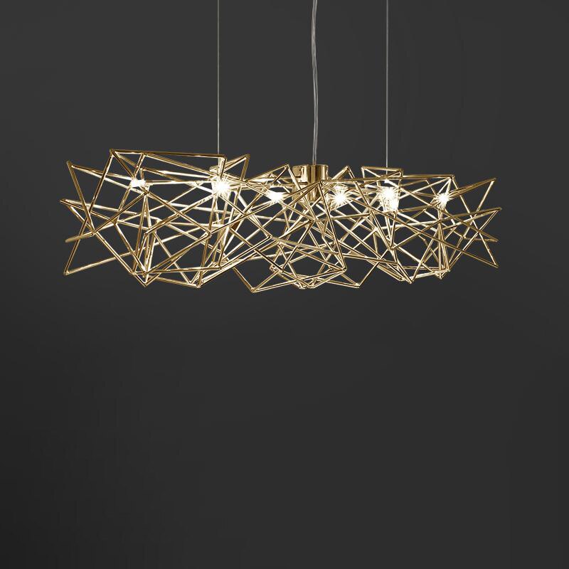 Nordic modern restaurant led chandeliers novelty luxury art bar decoration lighting minimalist living room bar hanging lights