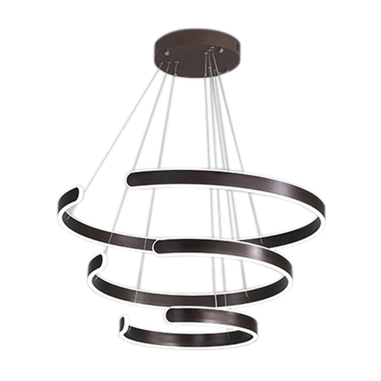 Modern 3 LED Circular Rings Pendent Light with Remote Control for Living Room