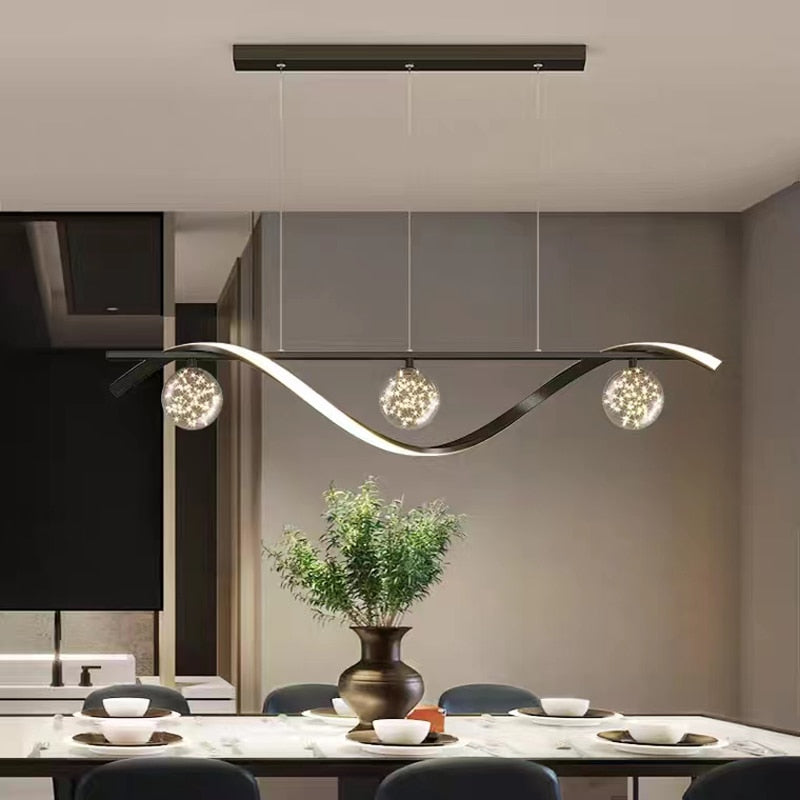 Nordic LED Chandelier Glass Ball Pendant Lights for Living Room Dining Room Novelty Kitchen Lamp Home Decor Lighting