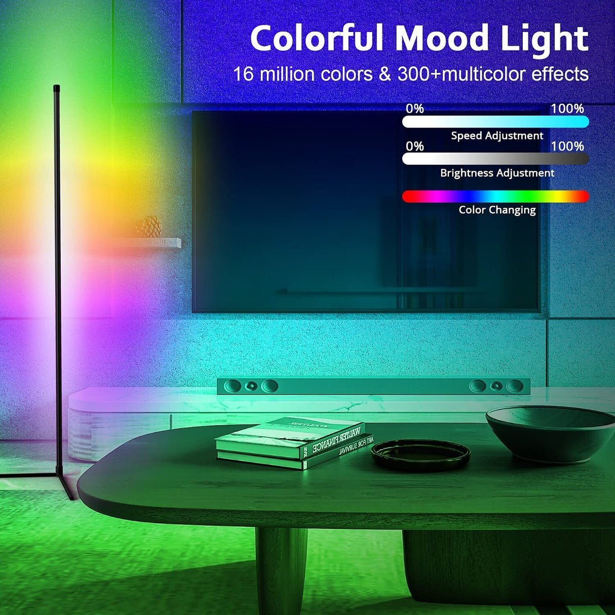 Modern Corner Floor Lamps for Bedroom Decor Furniture Living Room Tuya RGB LED Lighting Dimmable Alexa Lights Bedside Stand Lamp