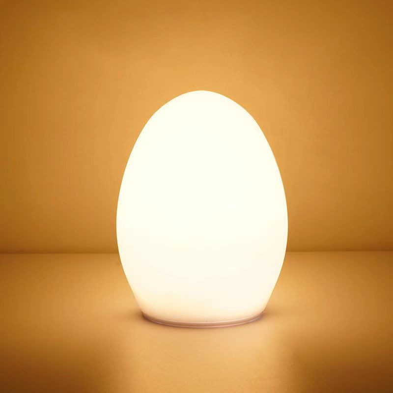 Novelty LED Night Lights USB Rechargeable Egg Shape Pat Light Baby Feeding Sleeping Eye Protection Lamp Outdoor Bar Table Lamps