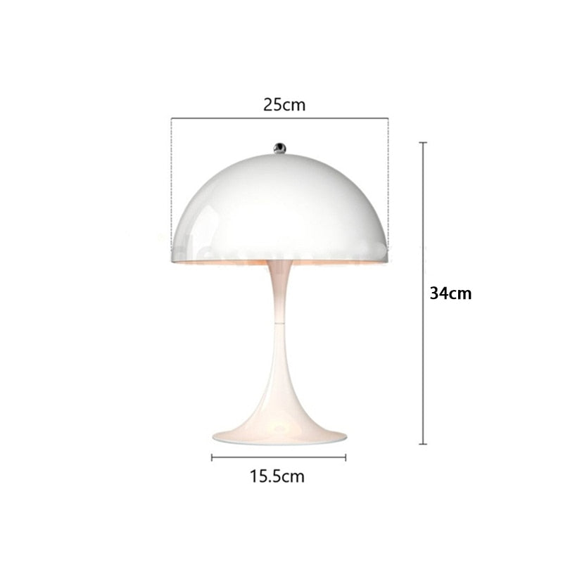 Creative Mushroom Table Lamp Bedroom Bedside Lamp Modern Minimalist Home Decor Desk Lamp Office Study Reading Lighting Fixtures