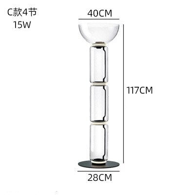 Italy Design Heavy Glass LED Floor Lamps Nordic Light Modern Bright Stand Lighting for Living Room Bedroom lustre Decor Fixtures