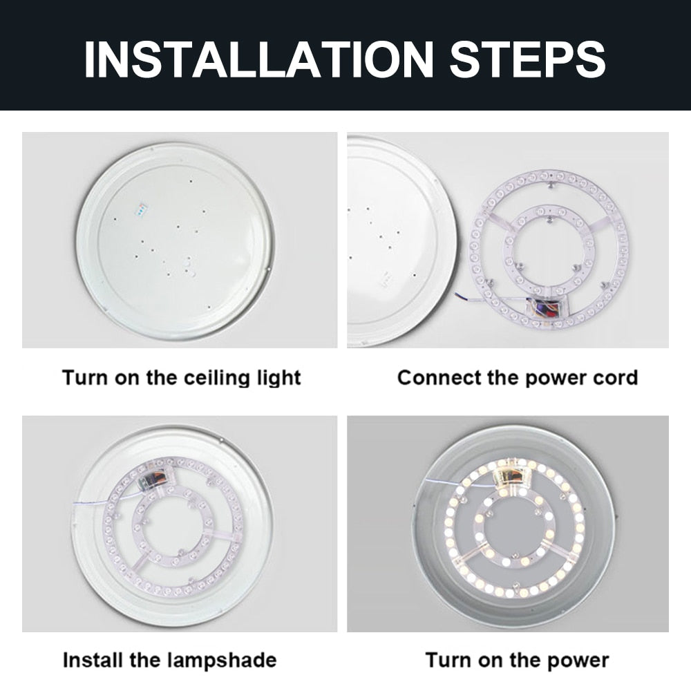Led Ceiling Light Replacement Led Light Panel Dimmable Round Led Module Board 220V For Ceiling Lamp Fan Lights 60W 72W 80W 100W