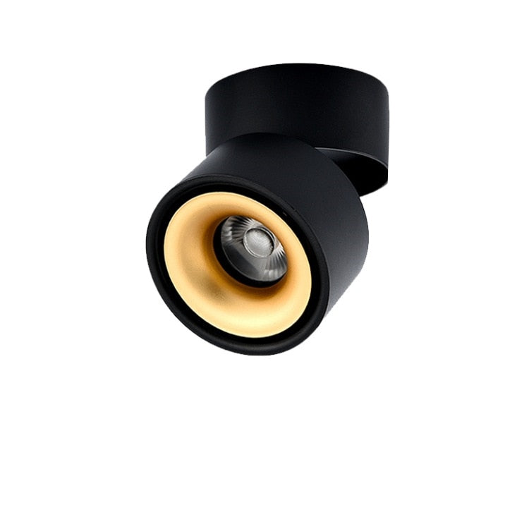 Dimmable folding surface mounted spotlight led living room ceiling ceiling downlight cob adjustable angle clothing store 7W 12W