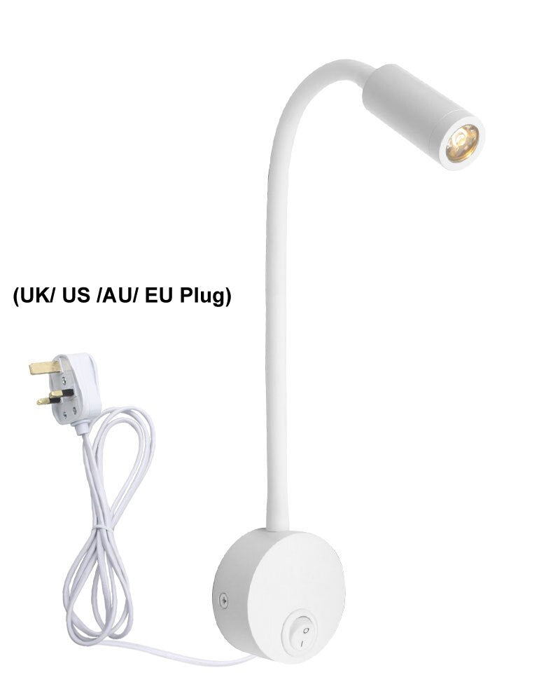 Minimalist LED Wall Lamp Reading Light For Bedroom Hotel Night Book Lamp Adjustable Rotaion Wall Light 5W Led Spotlight