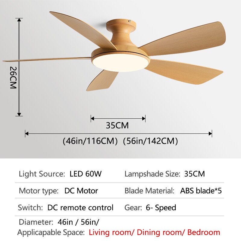 56Inch Modern Led Ceiling Fans With Lights Ceiling Light Fan Lamp Ceiling Fan With Remote Control Decorative BedroomHome 220v