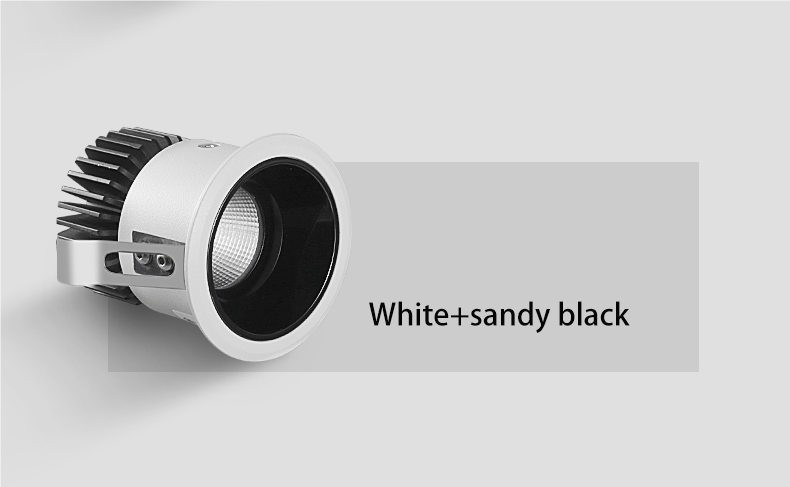 Led Spots Light Recessed Round Spotlights COB Mini Small Ceiling Lamp Adjustable Angle Narrow Border Foco Opening 55mm Lighting