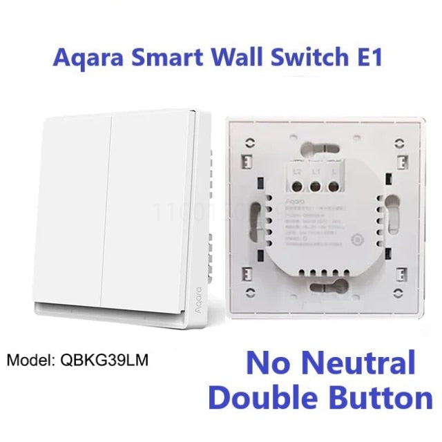 New Aqara Smart Wall Switch E1 ZigBee 3.0 Smart Home Wireless Key Light Switch Fire Wire With NO Neutral For Xiaomi Home homekit