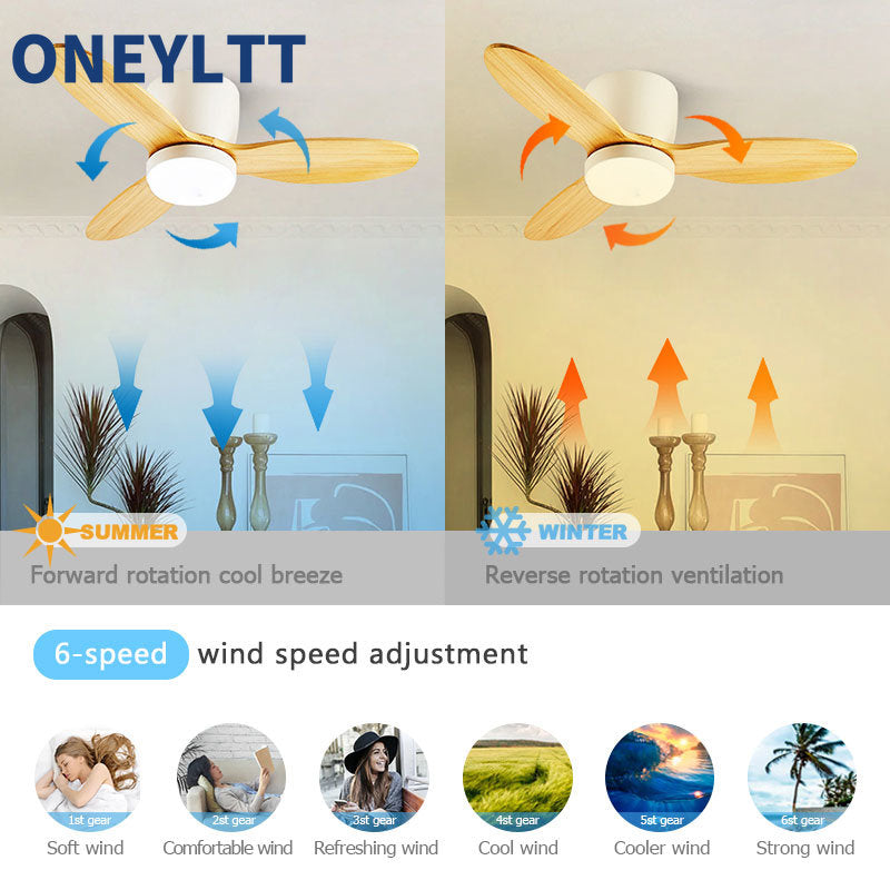 35Inch Design Fan Modern Floor Wood Dc Ceiling Fan Lamp With Remote Control Indoor Solid Wood LED light Fans For Home Ventilador