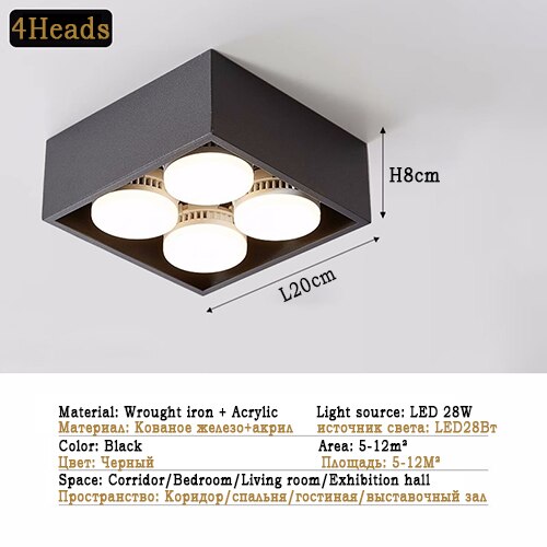 Modern Small LED Ceiling Light Aisle Ceiling Lamp Indoor Lighting Fixtures Bedroom Living Room Hallway Balcony Aisle Office Lamp