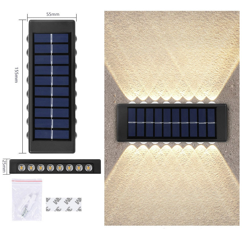 Solar Light Waterproof Solar Led Light Outdoor Sunlight Lamp for Garden Street Landscape Balcony Decor Solar Wall Lamp Outdoor